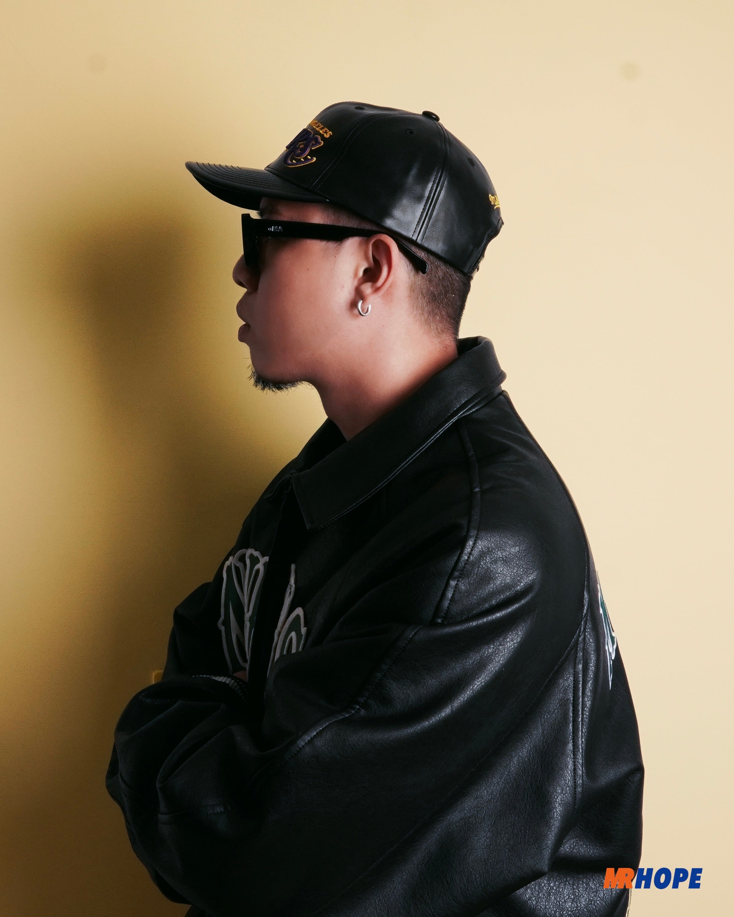 Los Angeles Lakers Retro Leather Snapback