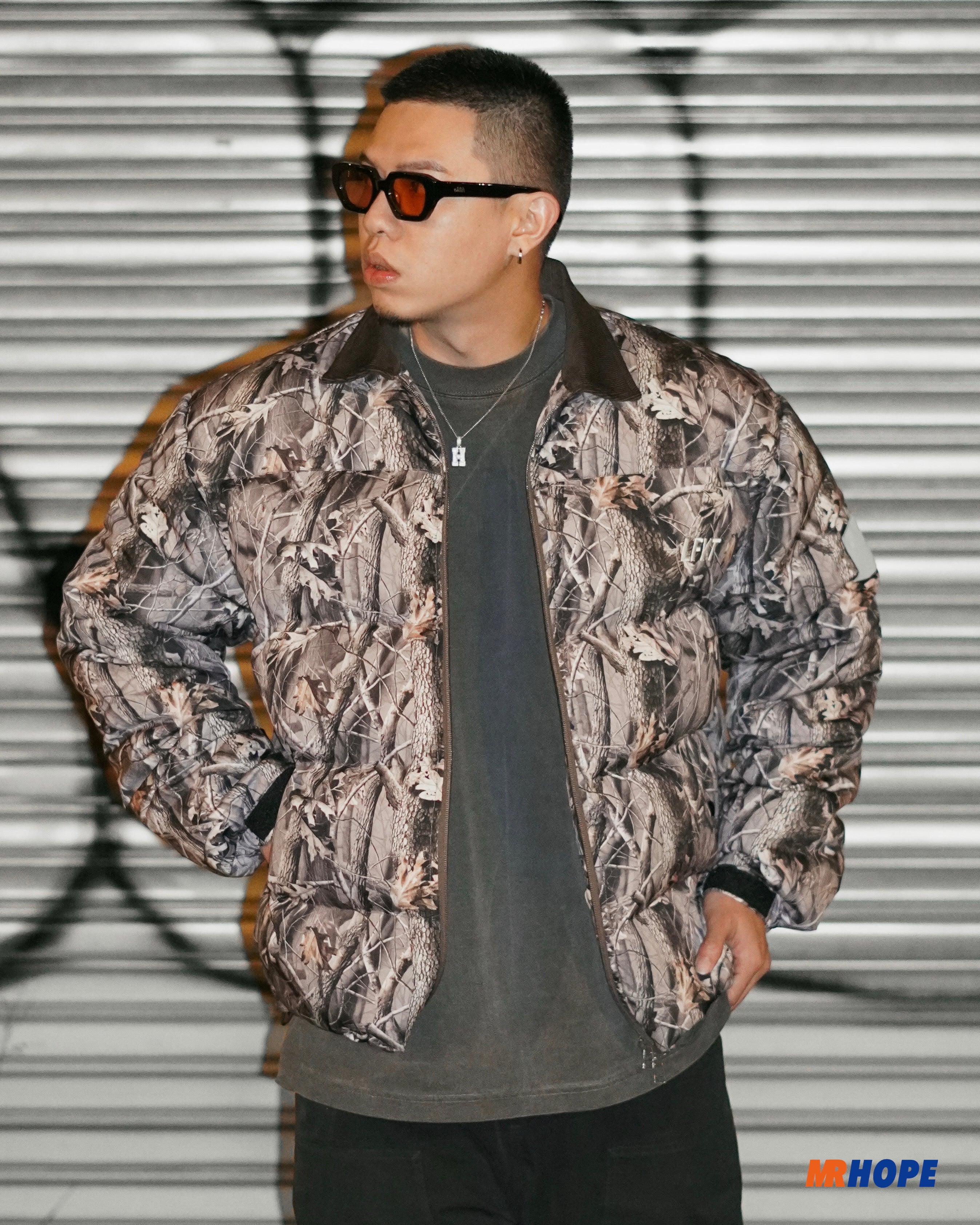 Corduroy Collar puffer Jacket