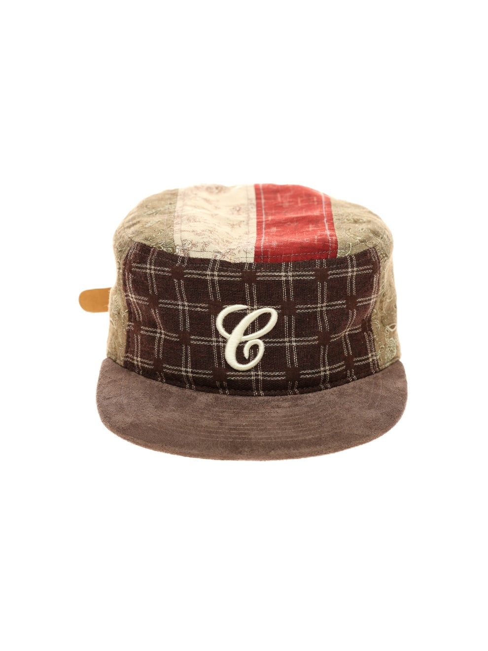 Vintage Patchwork Flat Top Baseball Cap (Pillbox Cap)