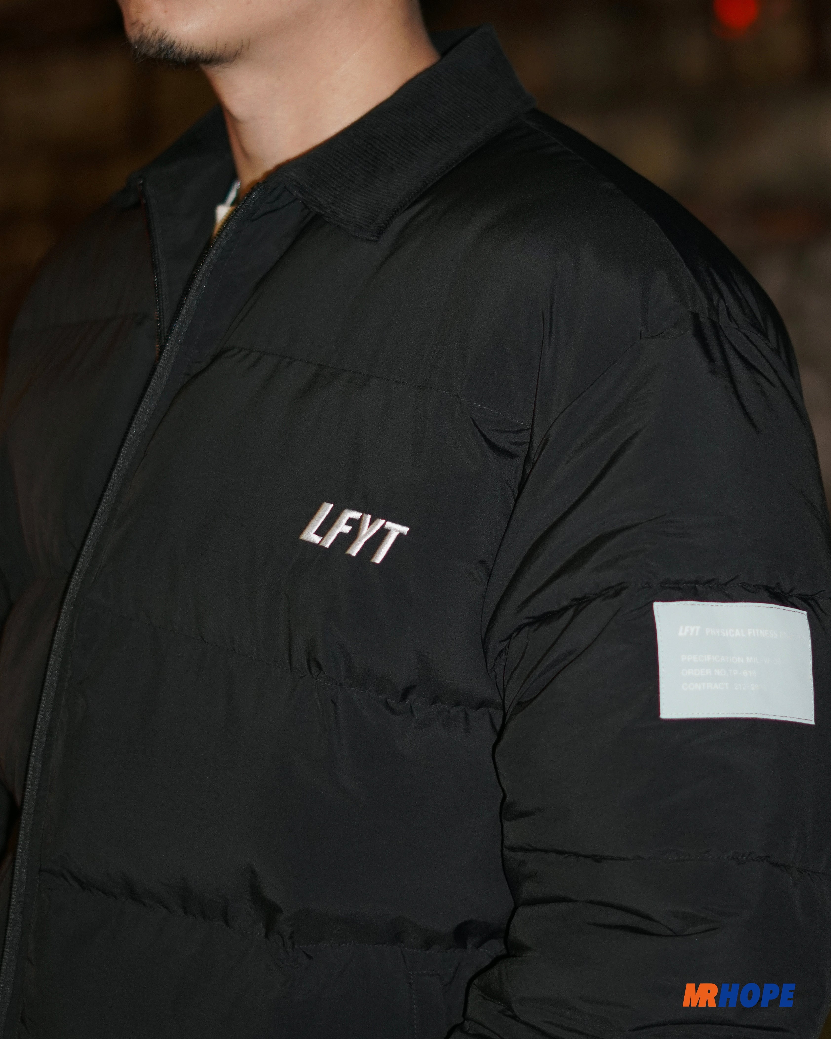 Corduroy Collar puffer Jacket