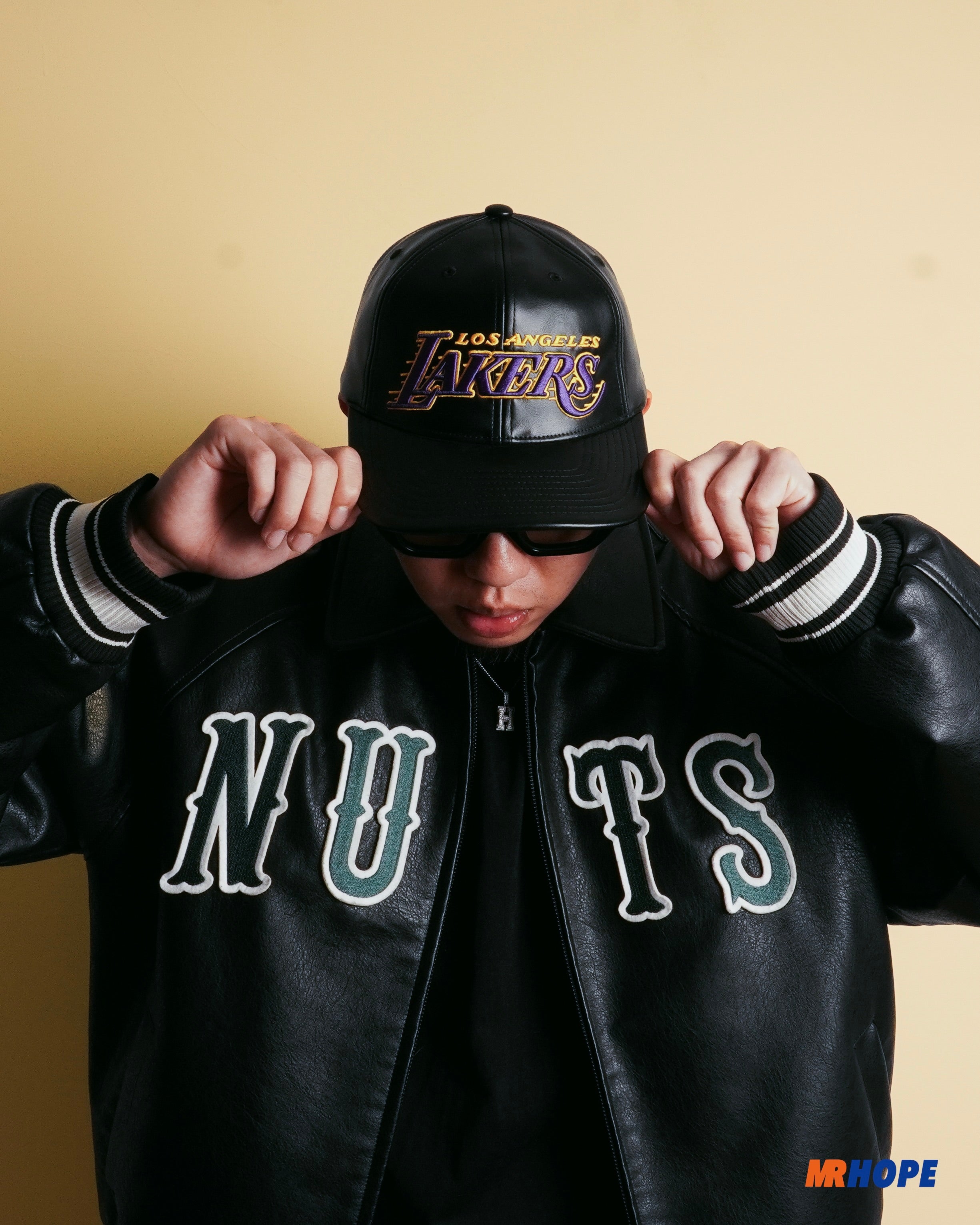 Los Angeles Lakers Retro Leather Snapback