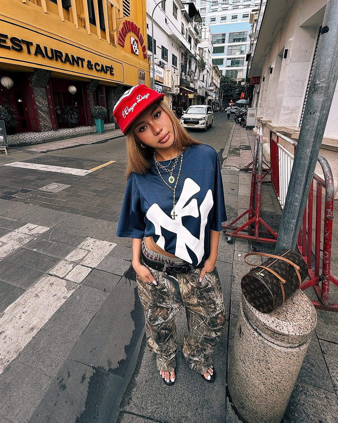 Flat Top Embroidered Corduroy Patchwork Baseball Cap