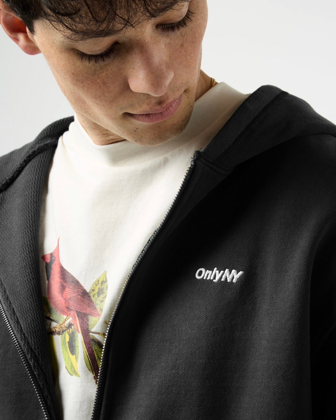 Heavyweight Thermal Waffle Lined Zip Hoodie