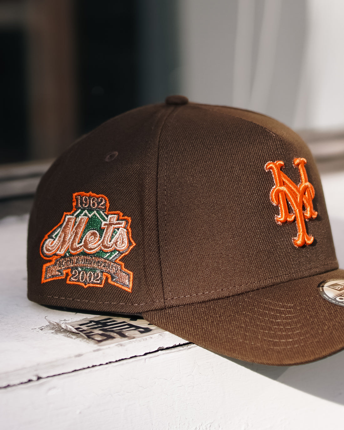 New York Mets 40th Anniversary Burnt Copper 9Forty A Frame Snapback Hat