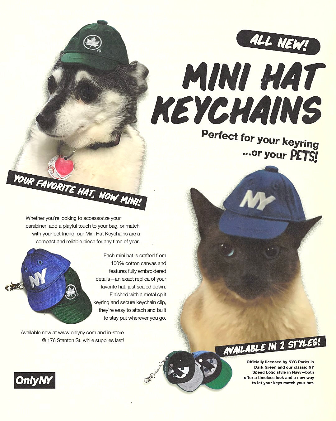 NY Speed Logo Mini Hat Keychain