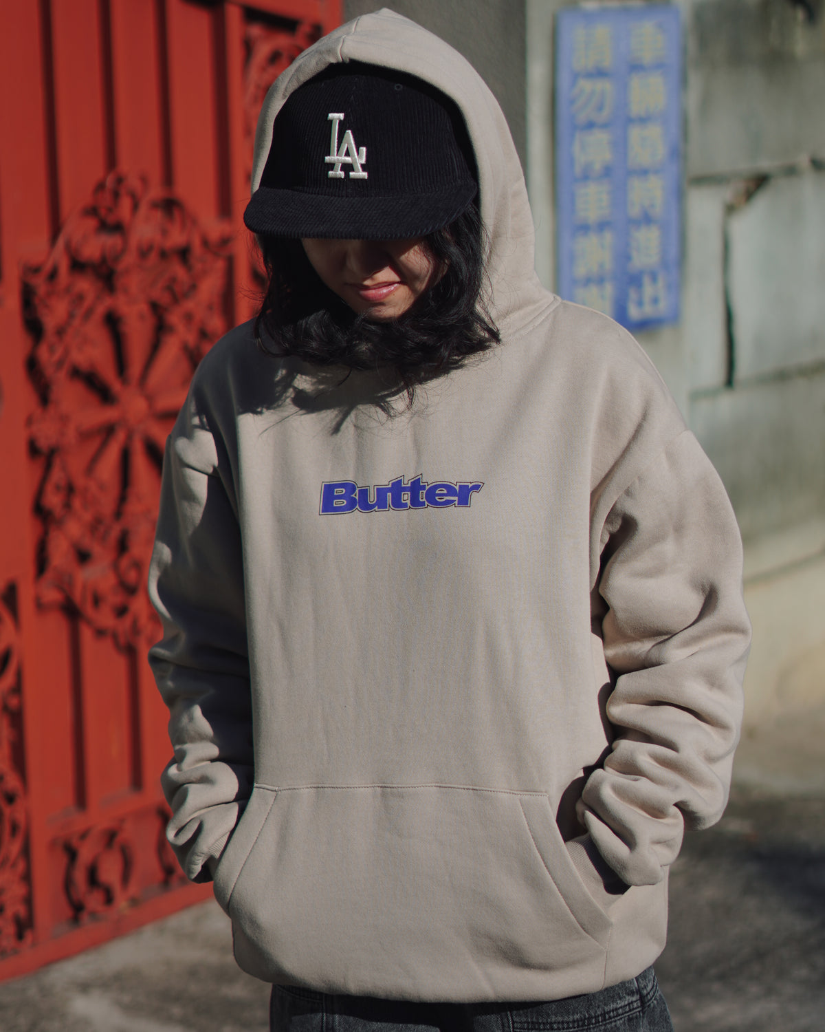 Outline Logo Pullover Hood