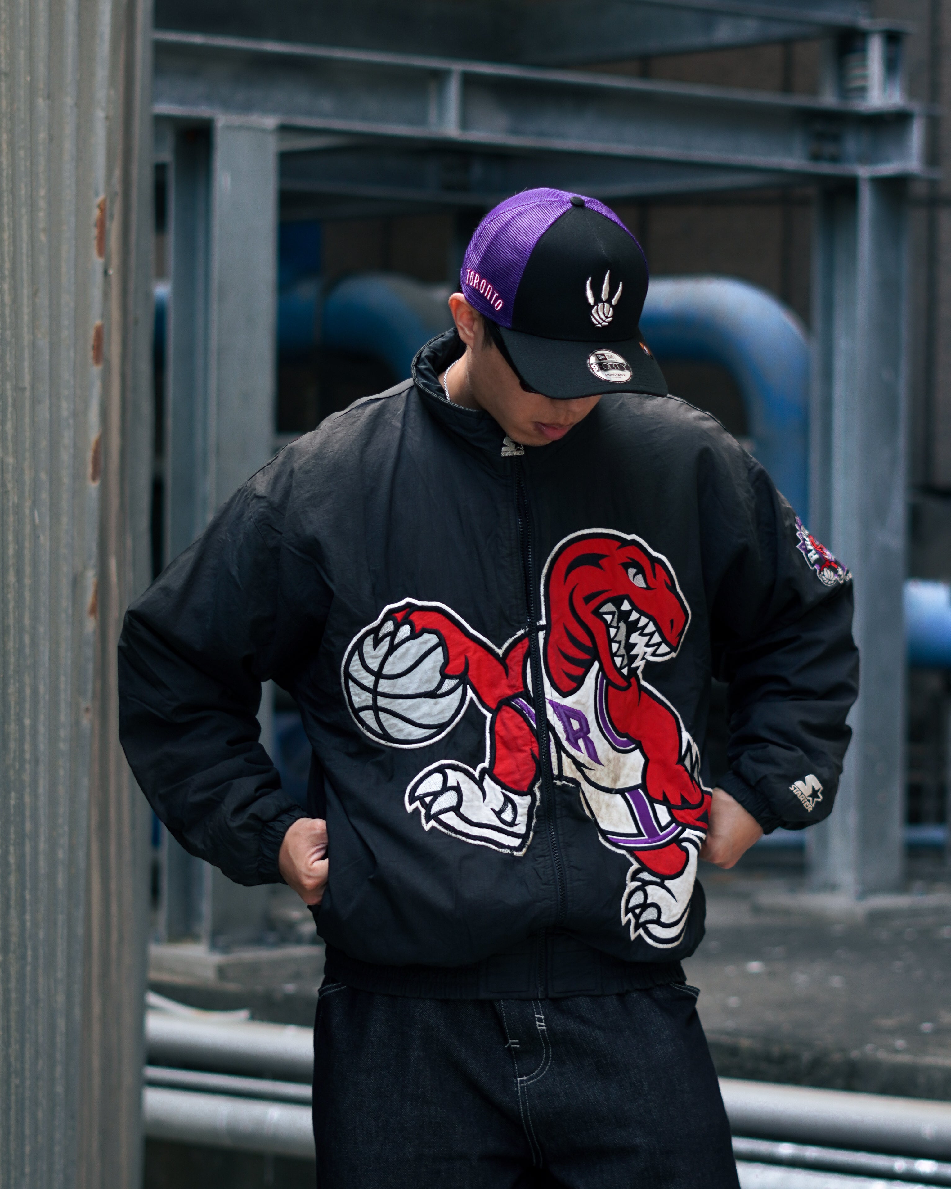 Toronto Raptors Black Edition 9FORTY “A Frame” Trucker Hat