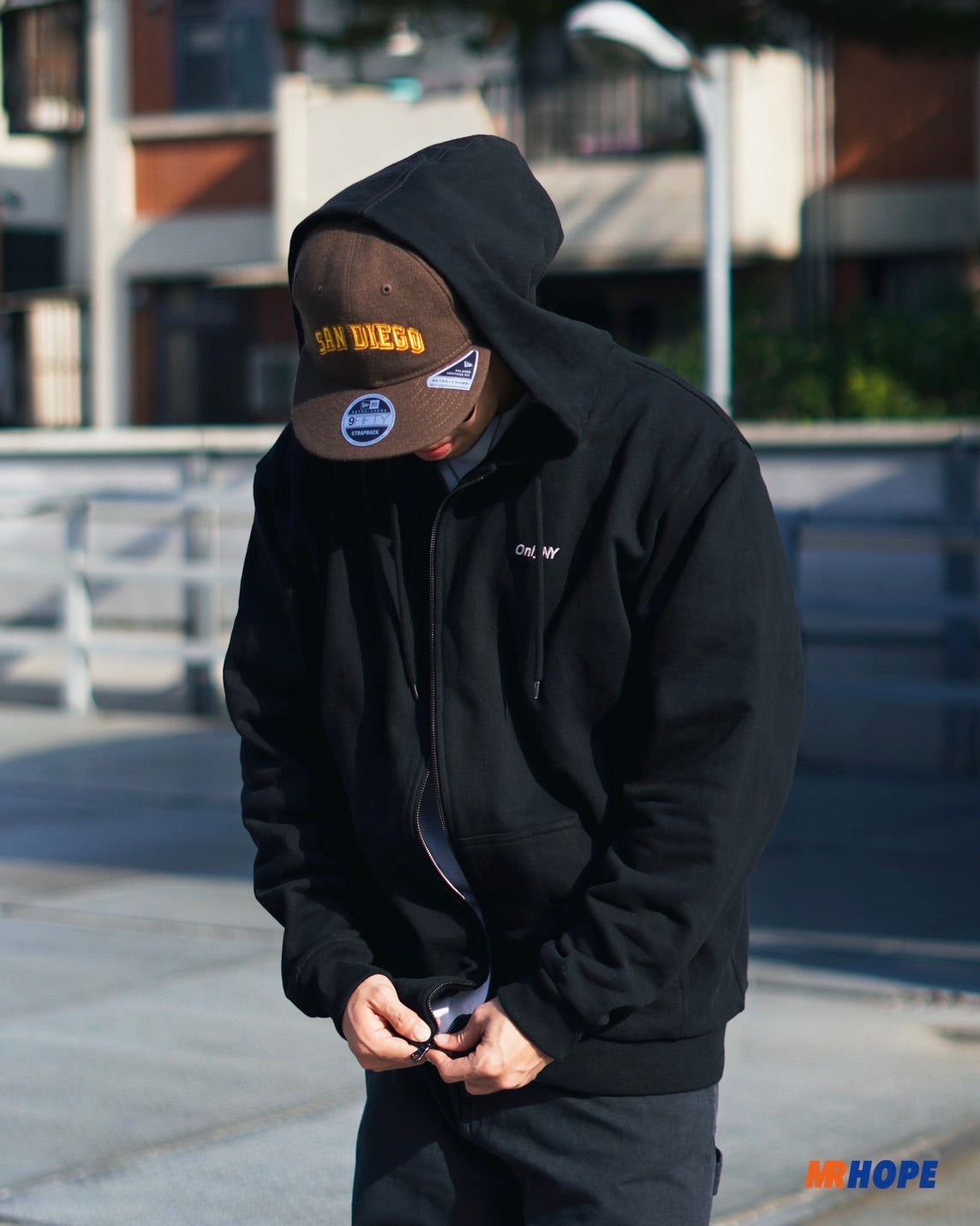 Heavyweight Thermal Waffle Lined Zip Hoodie