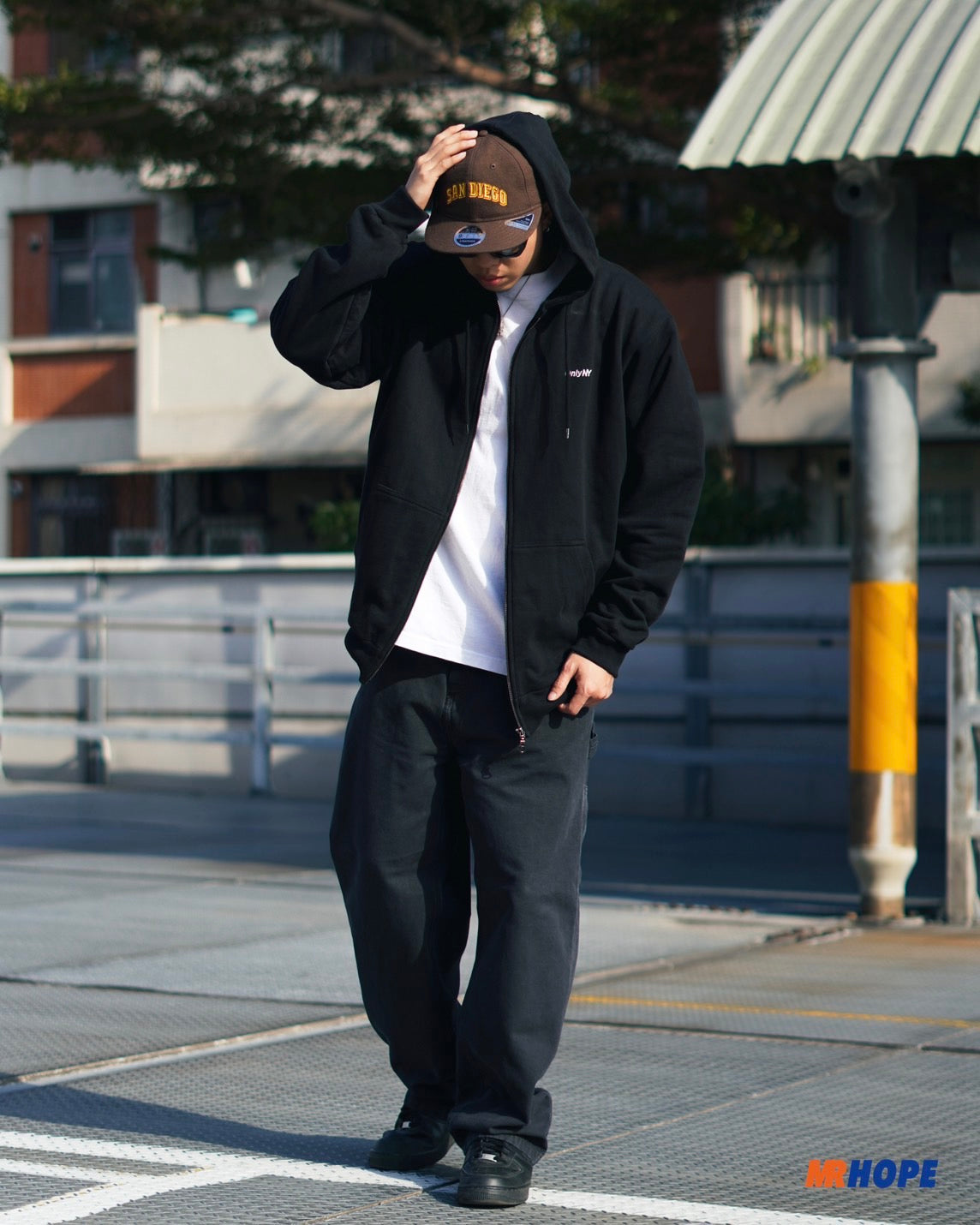 Heavyweight Thermal Waffle Lined Zip Hoodie