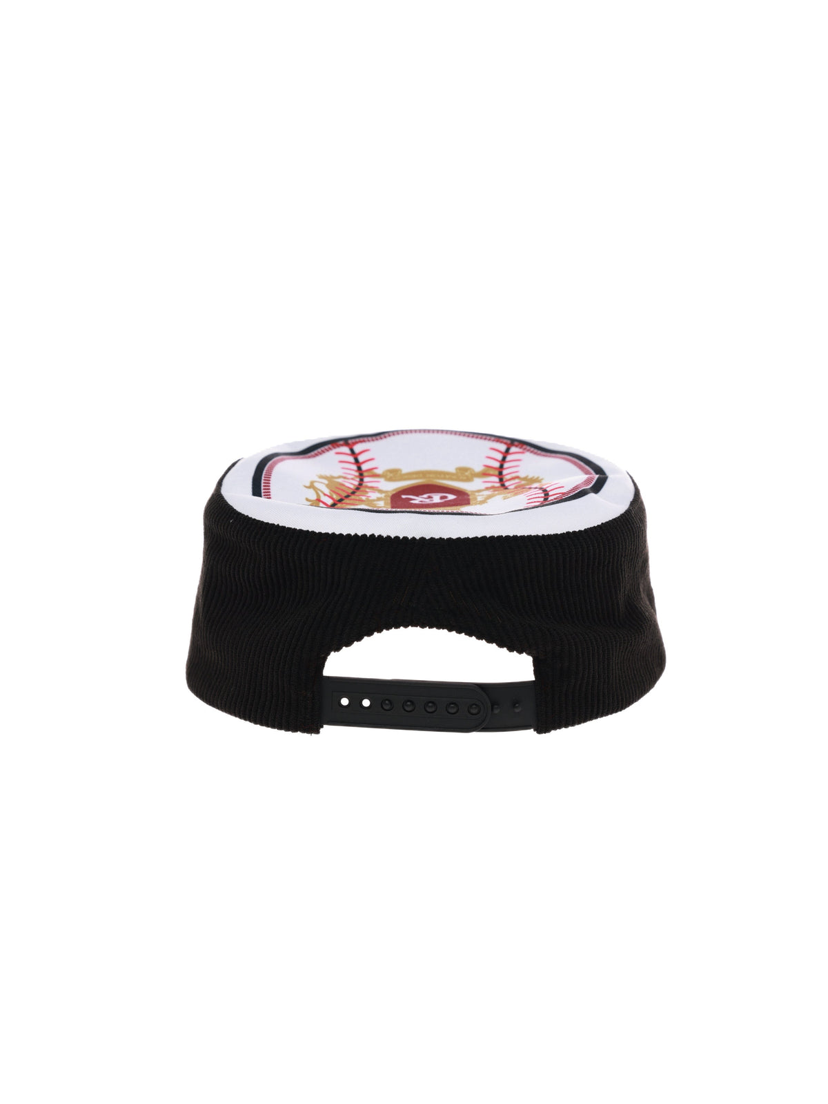 Flat Top Embroidered Corduroy Patchwork Baseball Cap