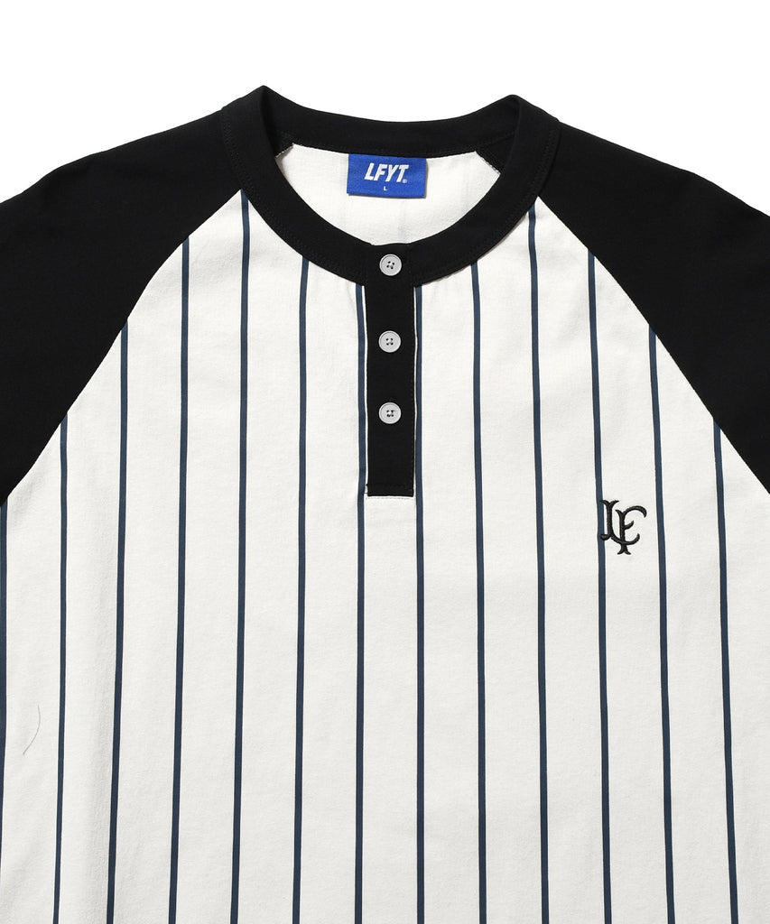 PINSTRIPE RAGLAN SLEEVE TEE