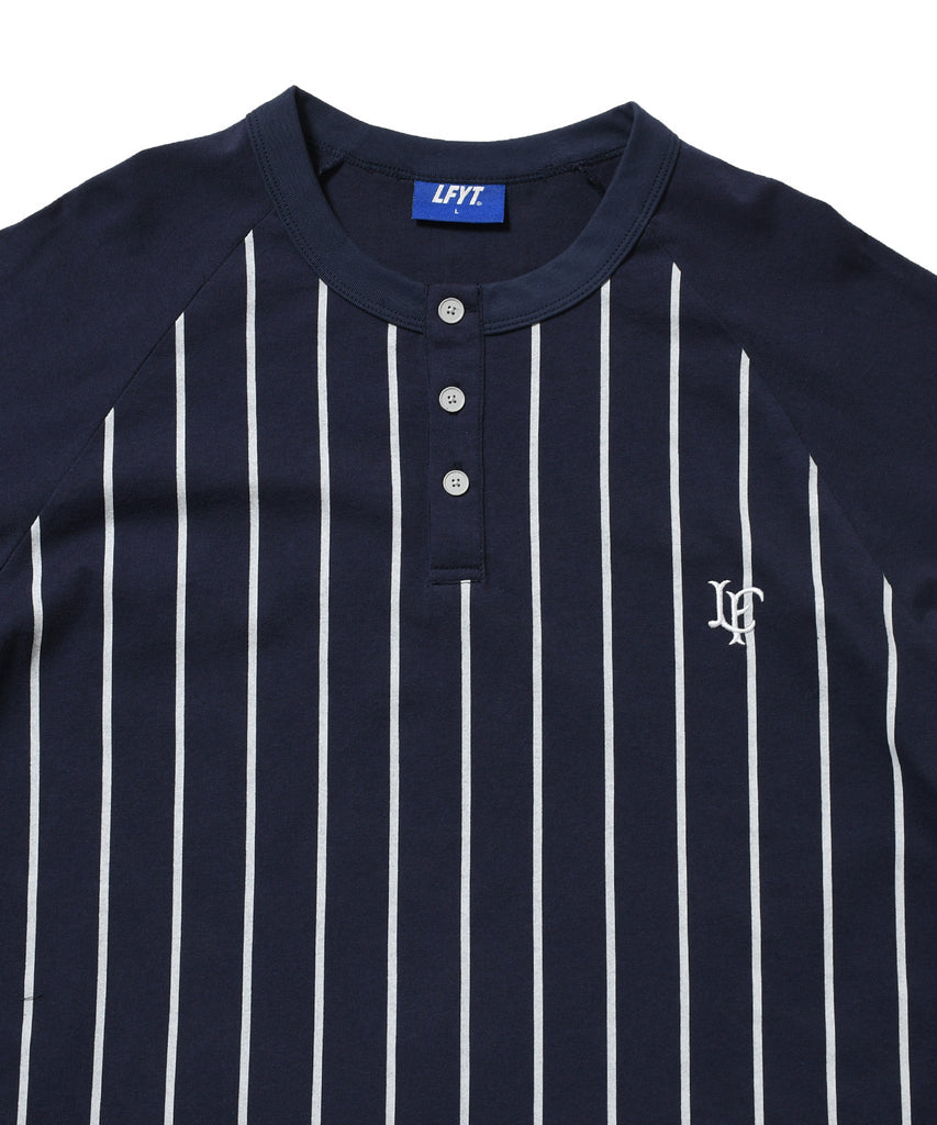 PINSTRIPE RAGLAN SLEEVE TEE