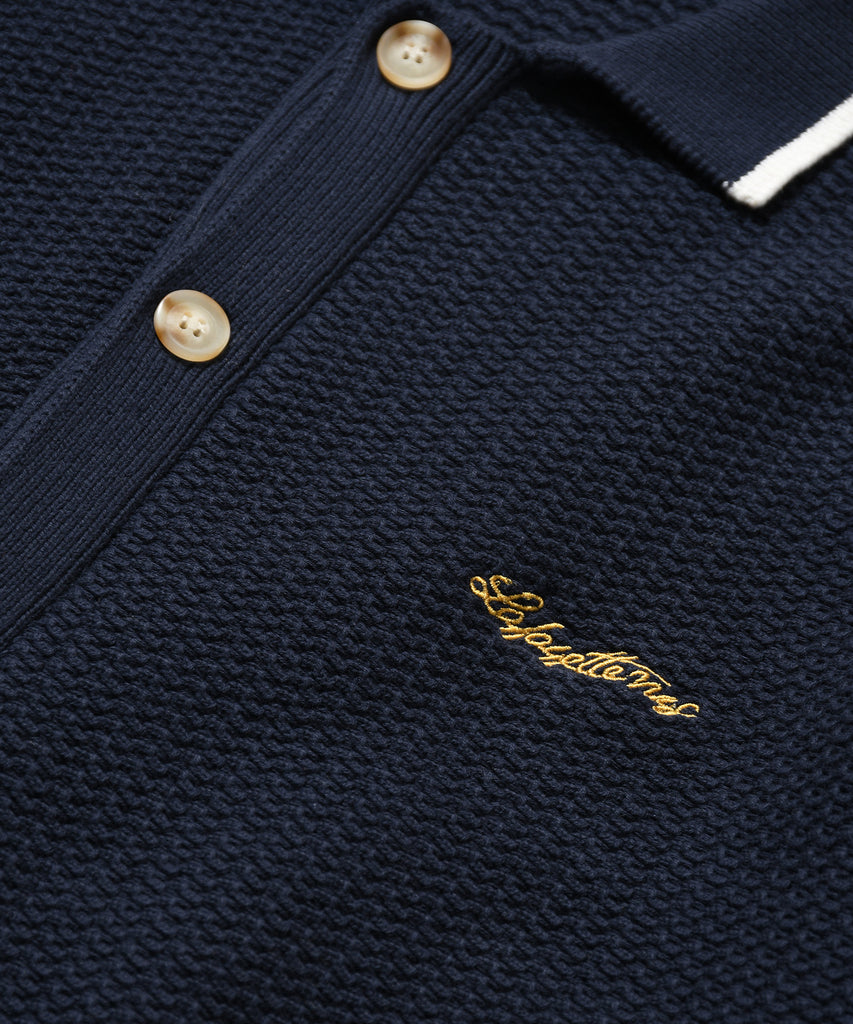 RAVEN PATTERN SUMMER KNIT SHIRT