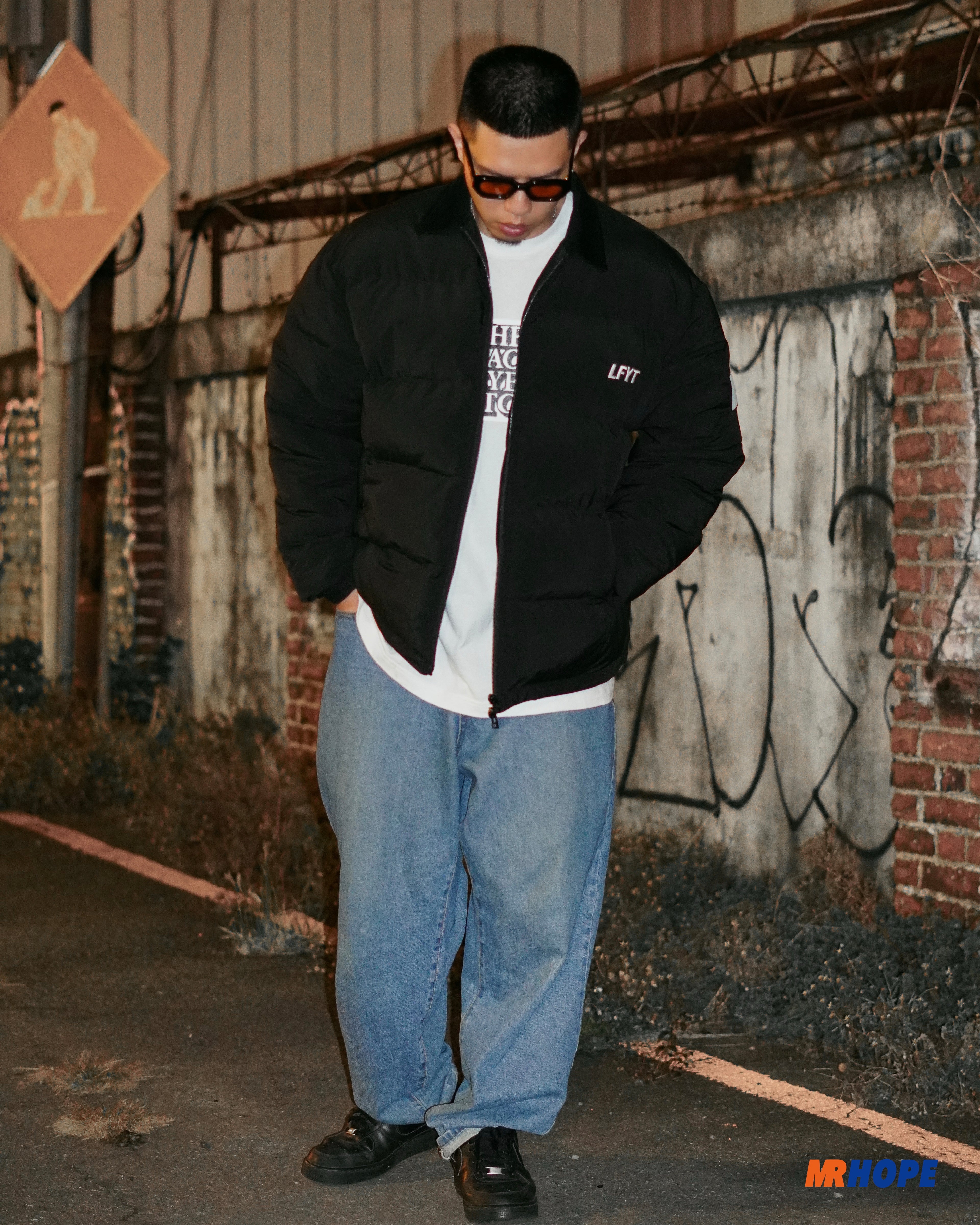 Corduroy Collar puffer Jacket