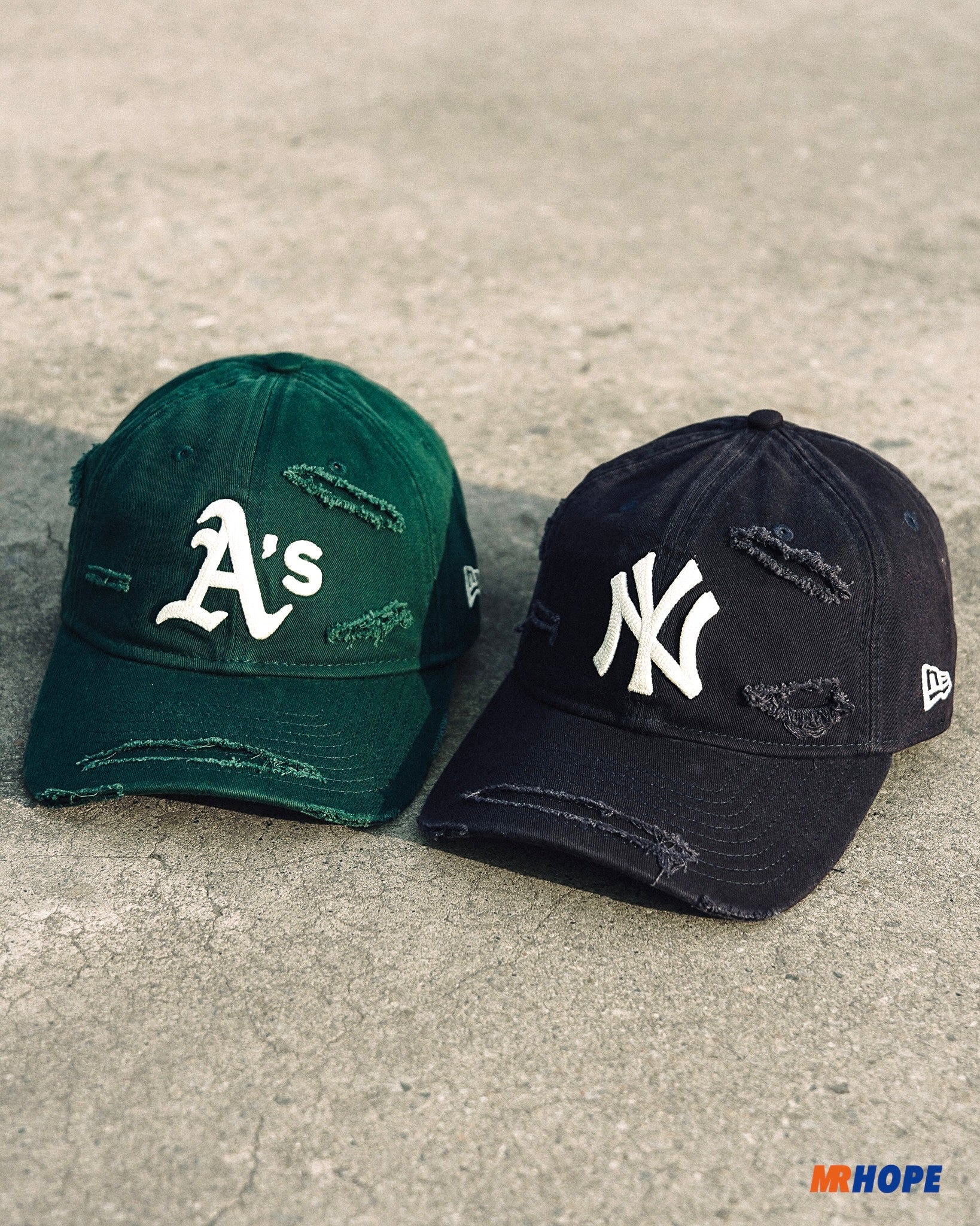 NY Yankees & Oakland Athletics Washed Distress 9Twenty