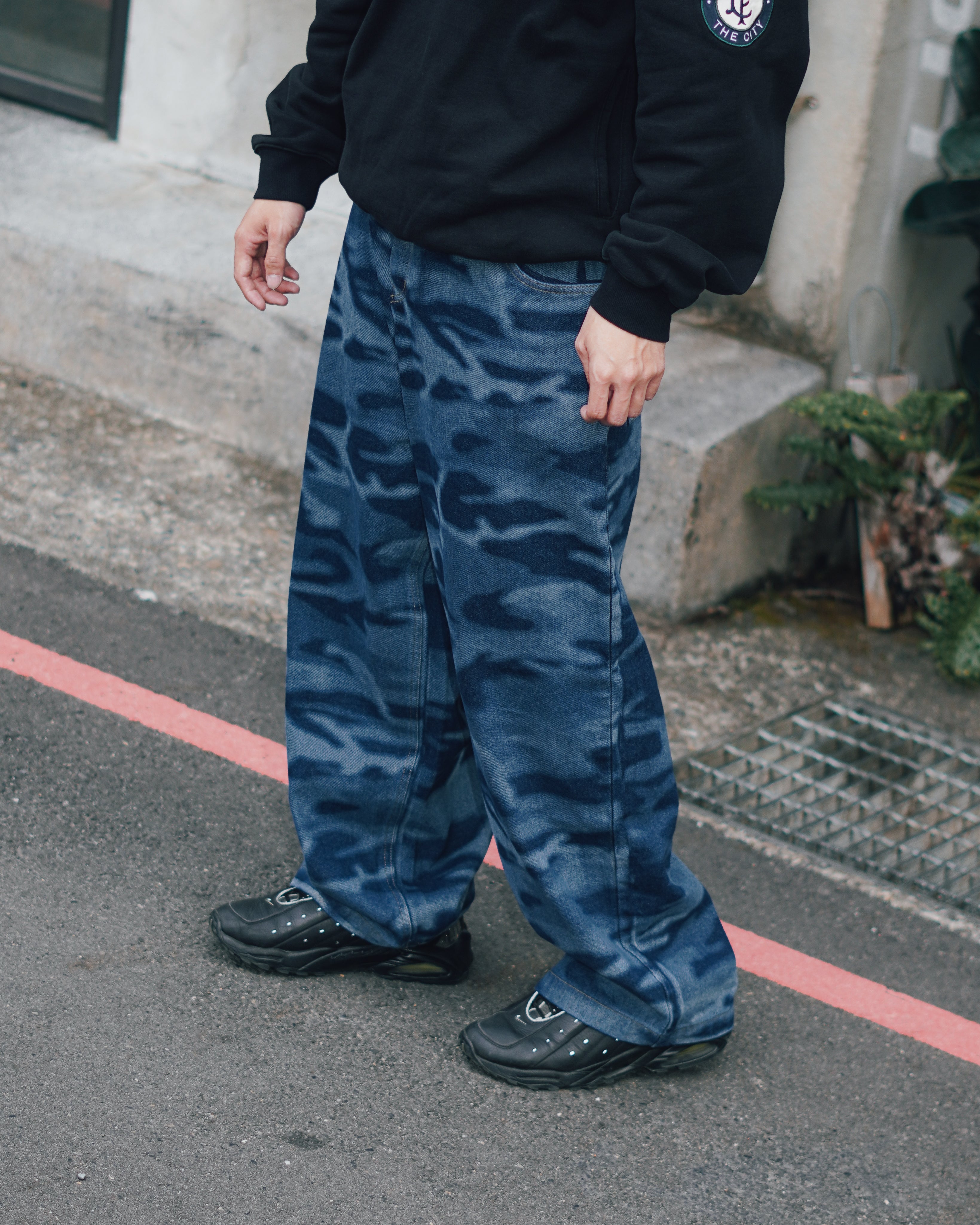 Balloon Denim Pants-CAMO
