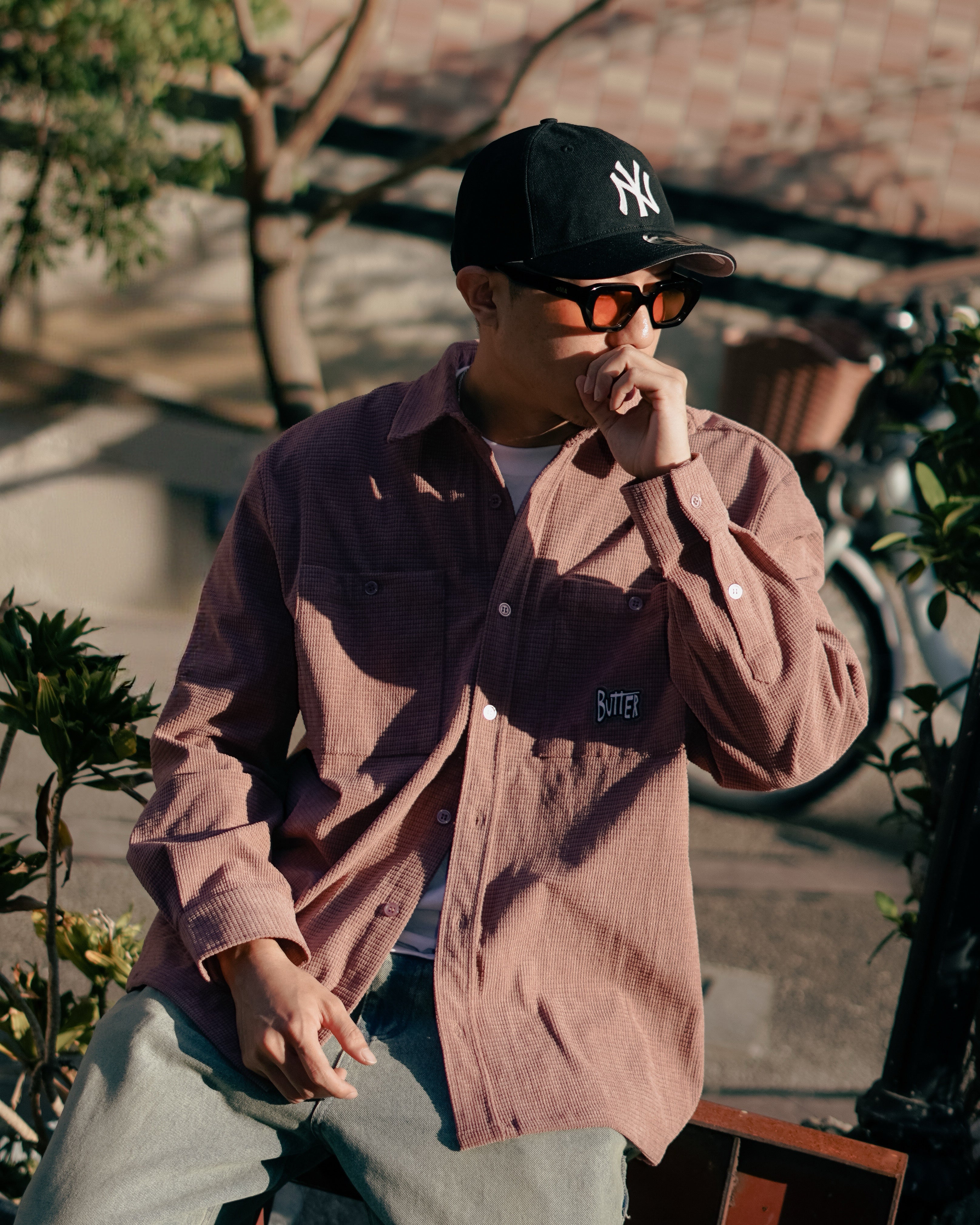 Grid Cord Overshirt