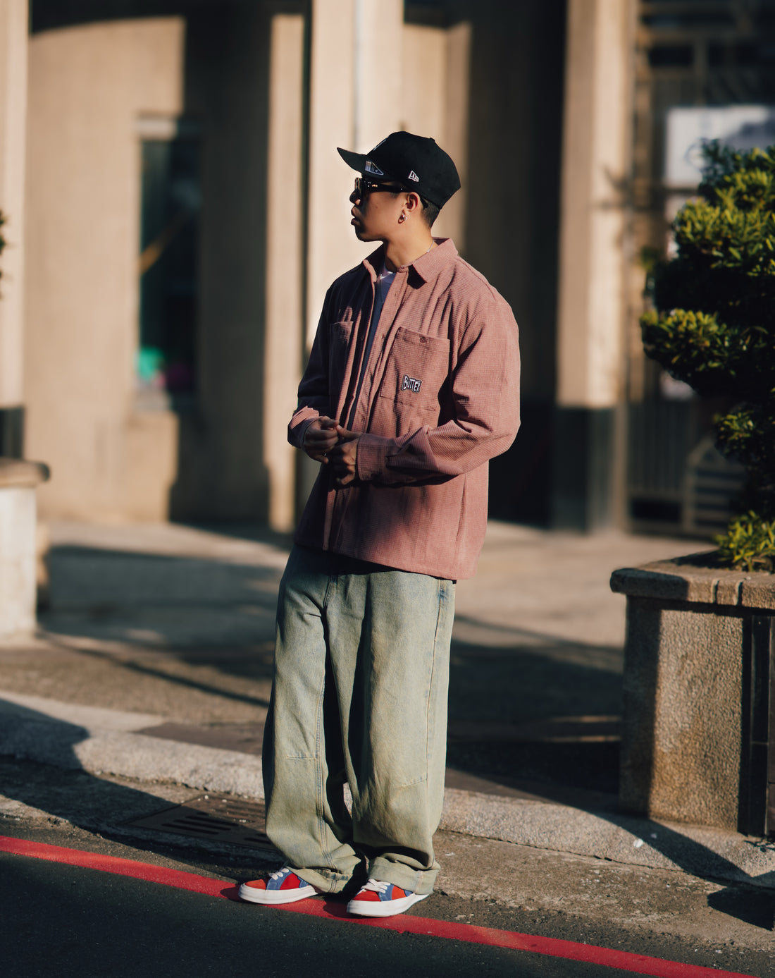 Grid Cord Overshirt