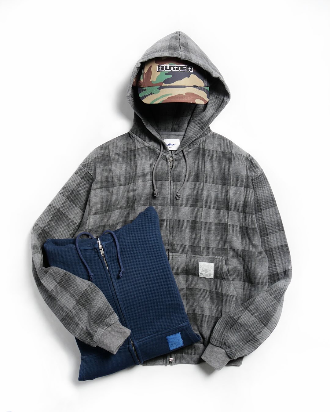 Waffle Zip-Thru Hood