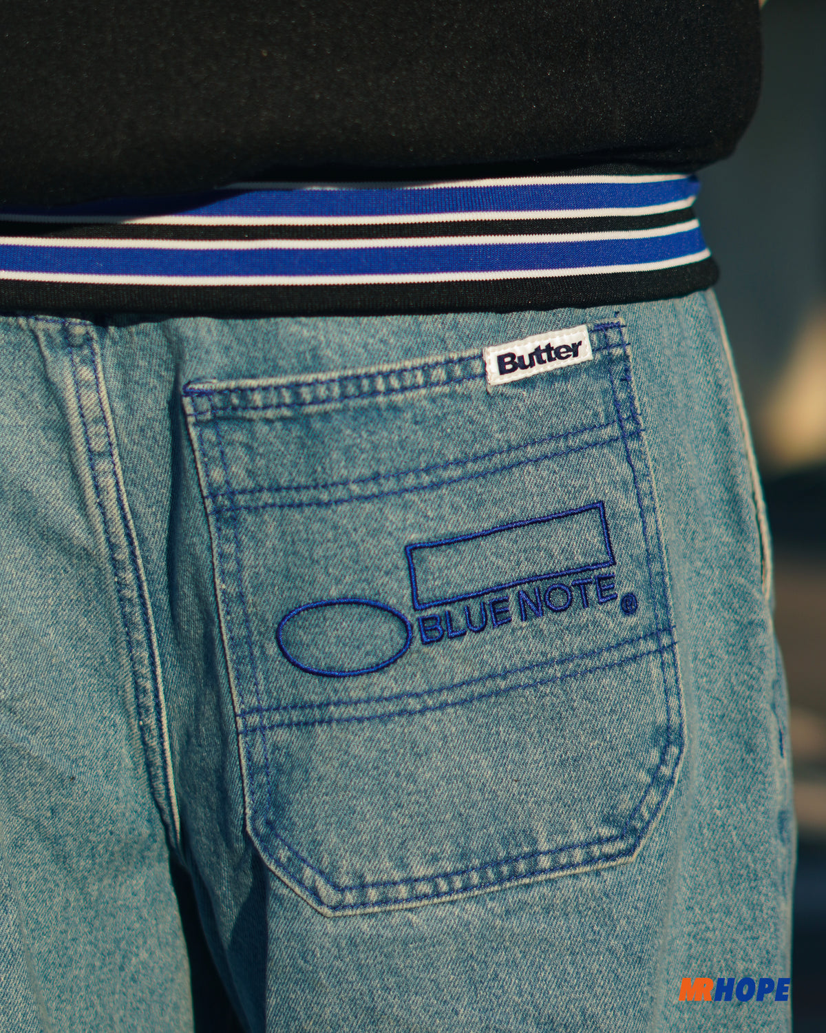 Pleated Denim Jeans