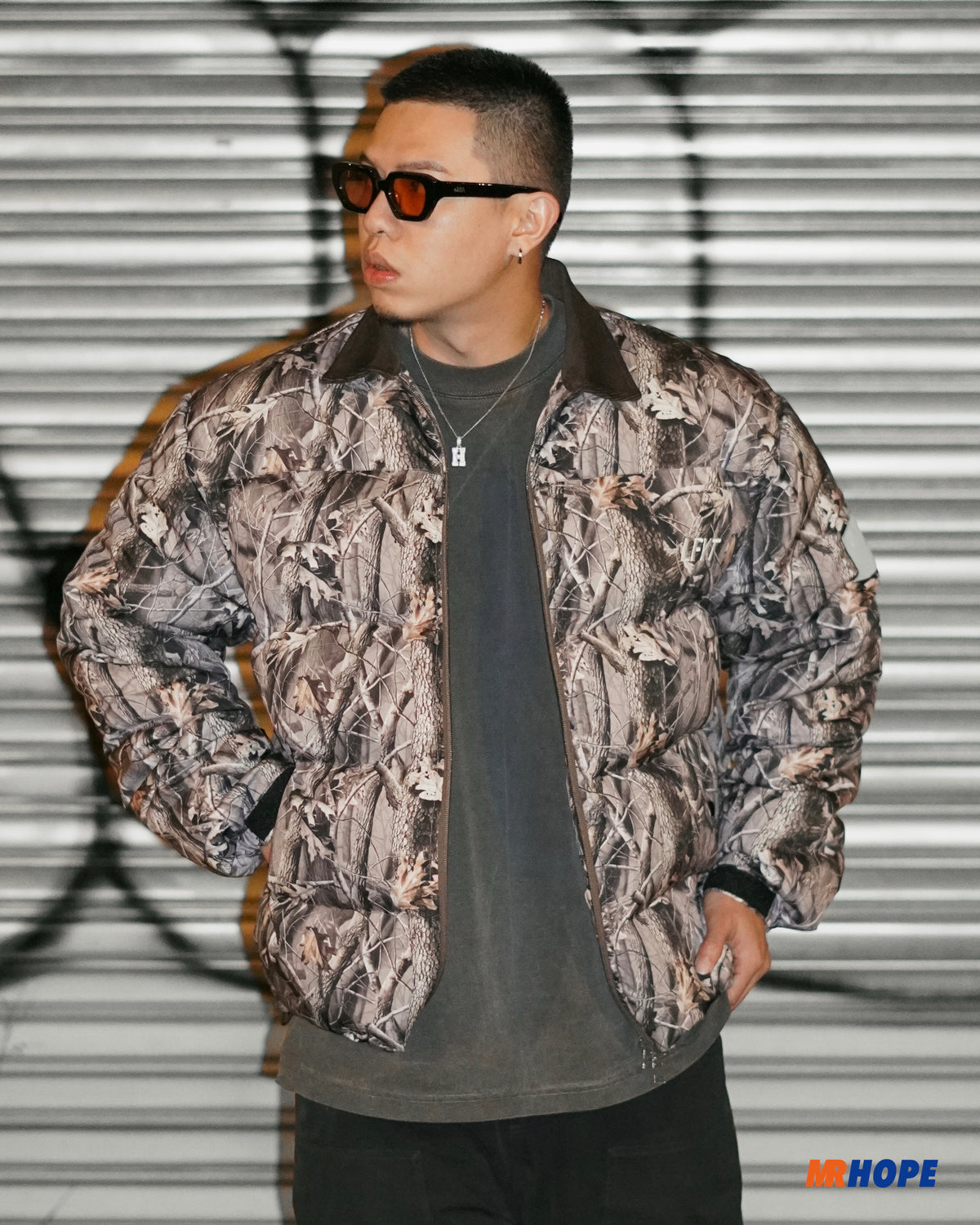 Corduroy Collar puffer Jacket