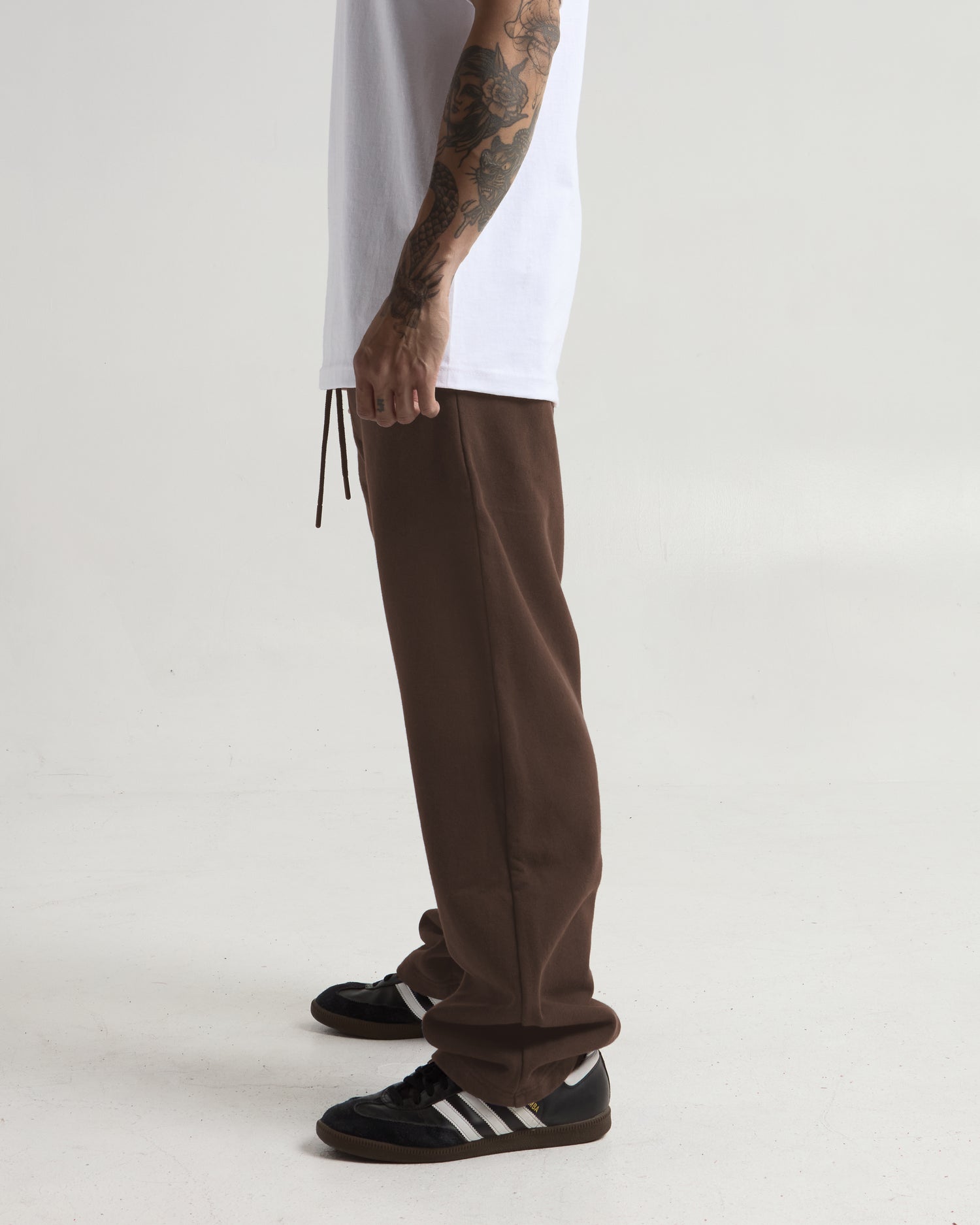 Garment Dye Straight Leg Baggy Sweatpants