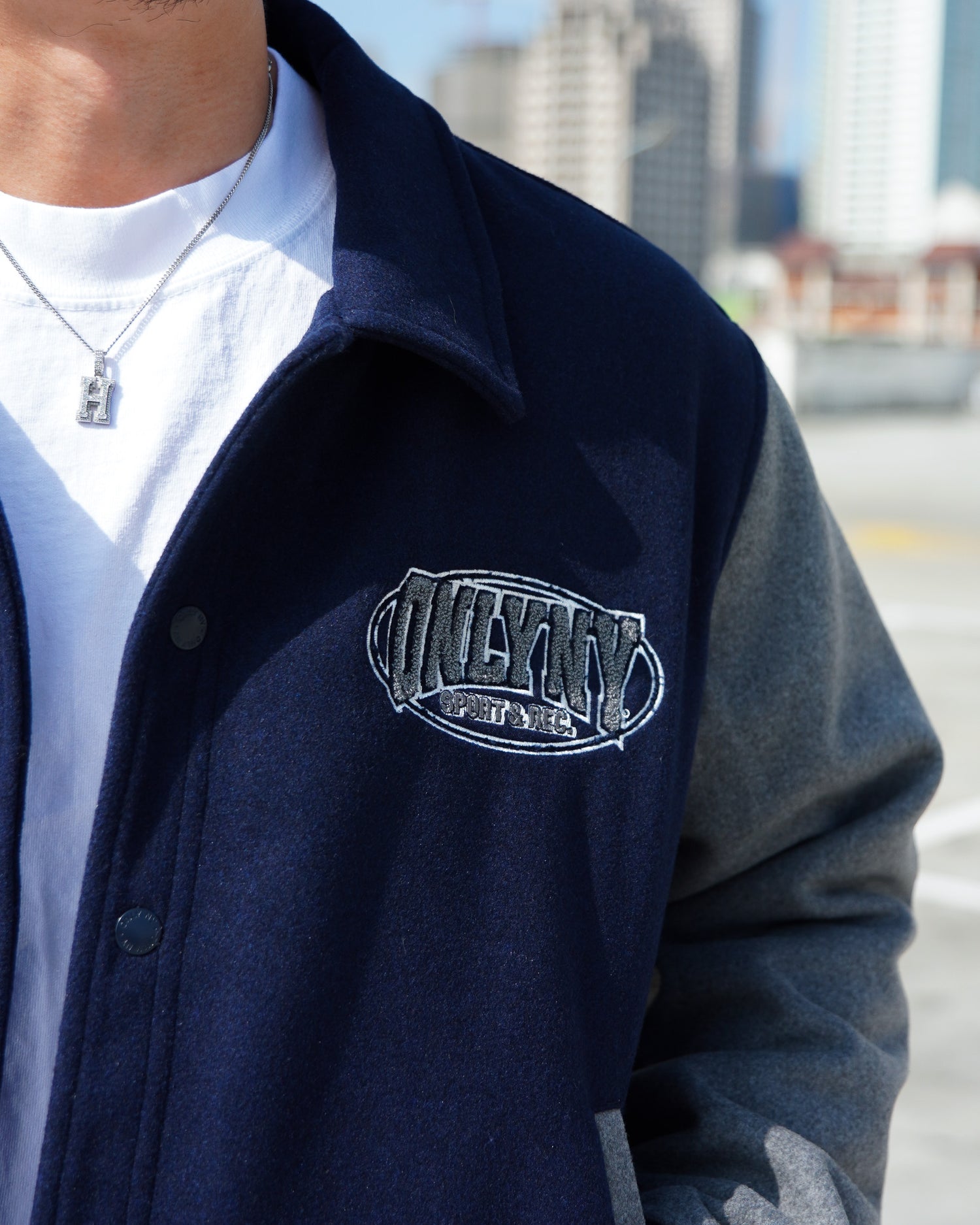 League Melton Wool Varsity Jacket