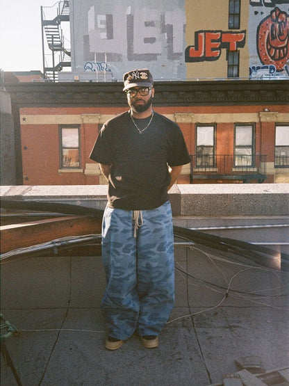 Balloon Denim Pants-CAMO
