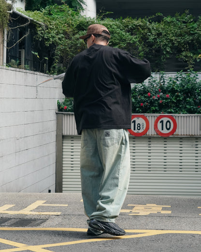 Wide Cut Denim Jeans