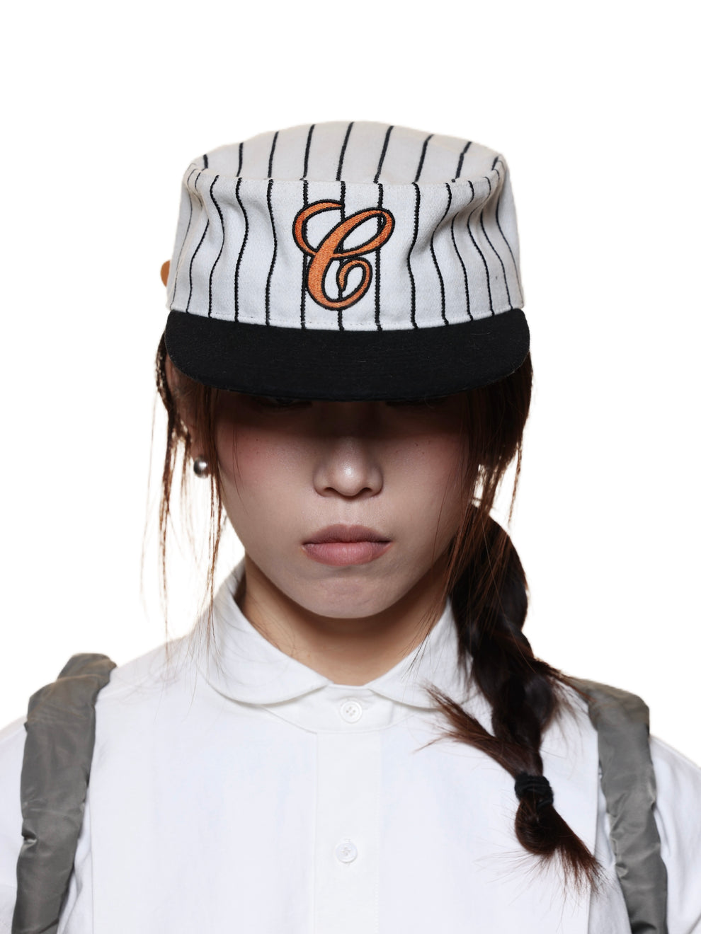 Retro Wool Flat Top Baseball Cap（Pillbox Cap)