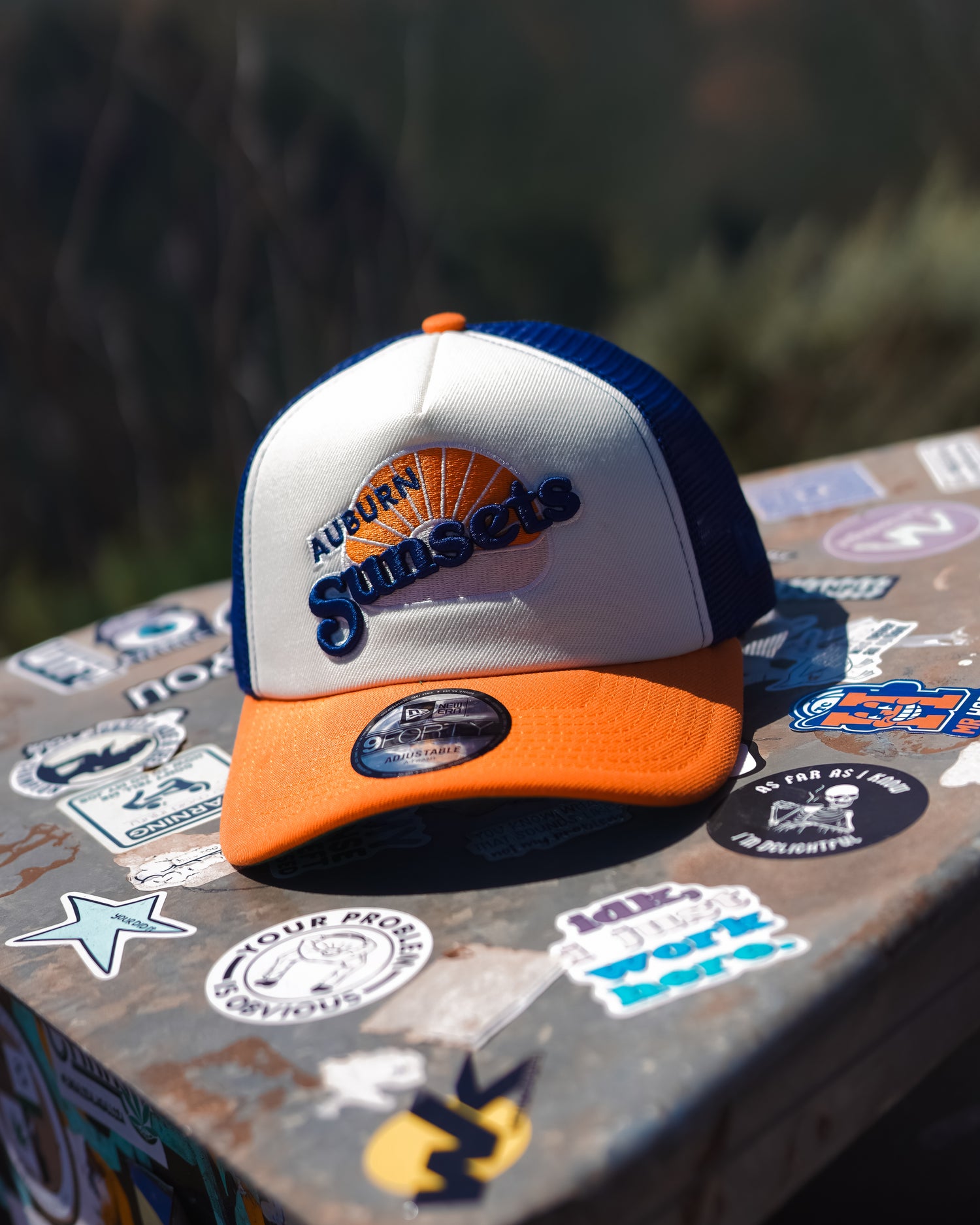 Auburn Sunsets Foam Trucker 9Forty A Frame Snapback Hat