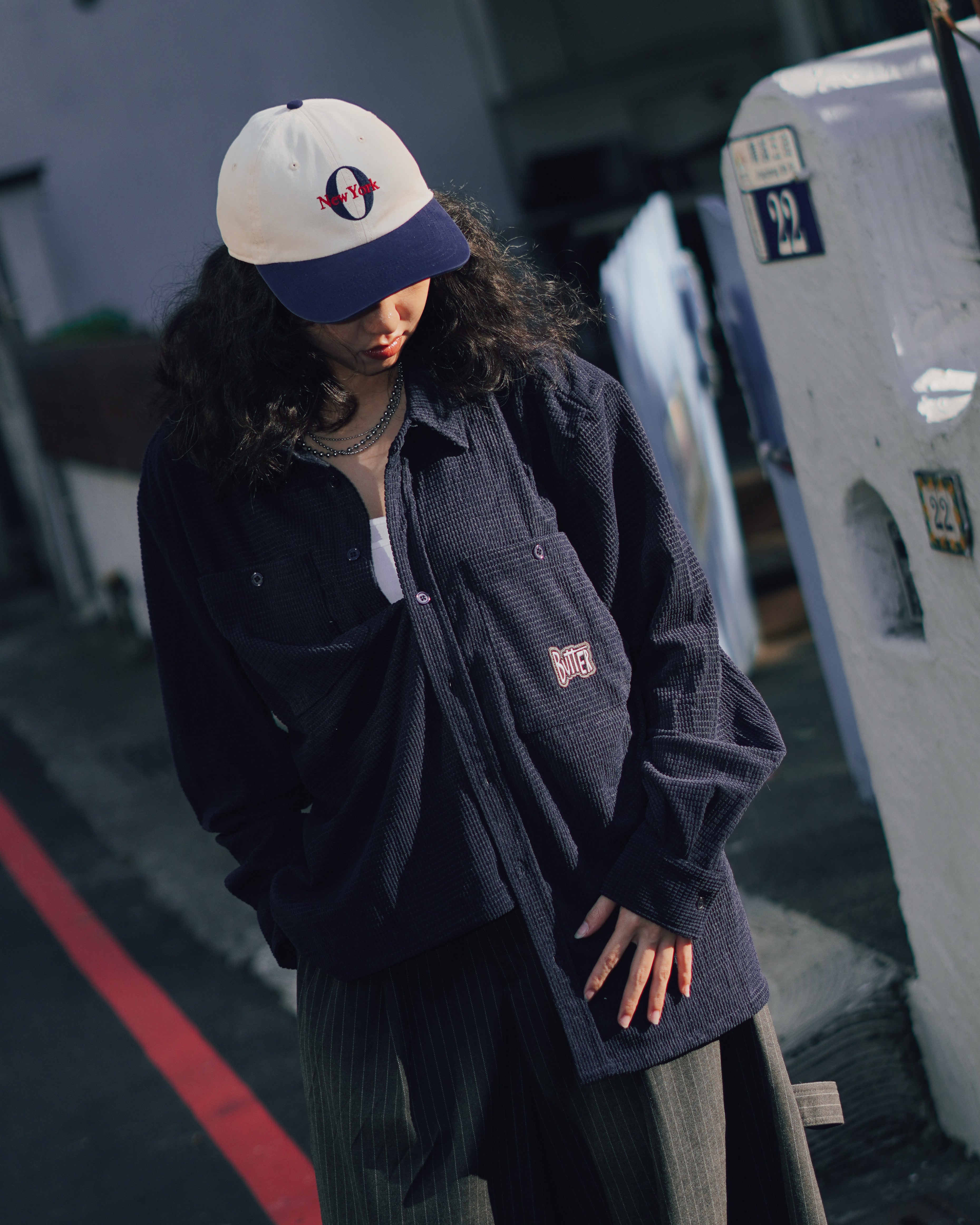 Grid Cord Overshirt