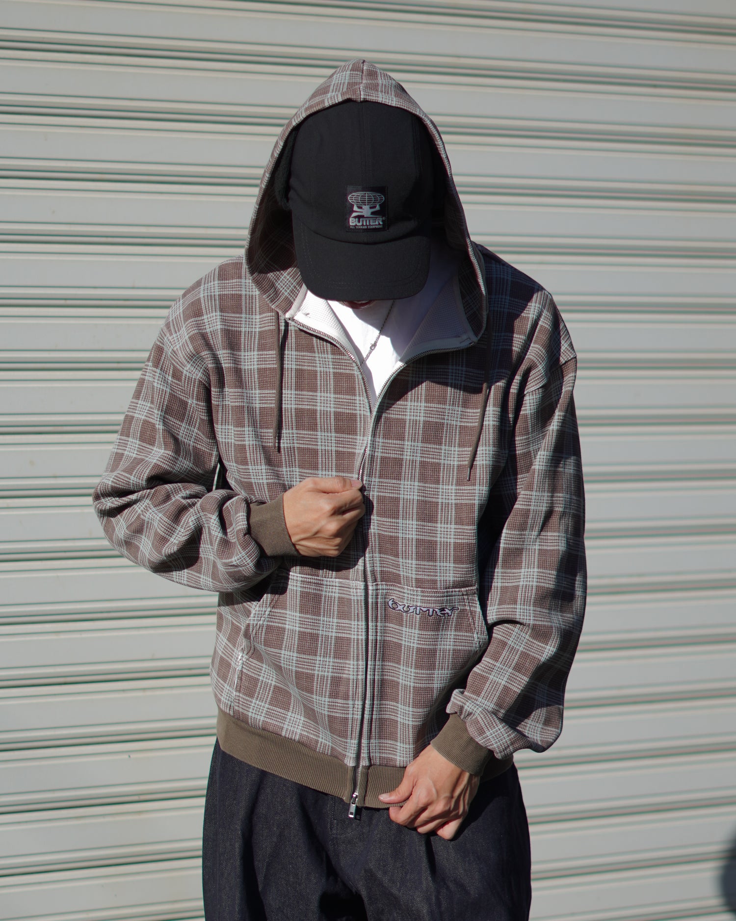 Waffle Zip-Thru Hood