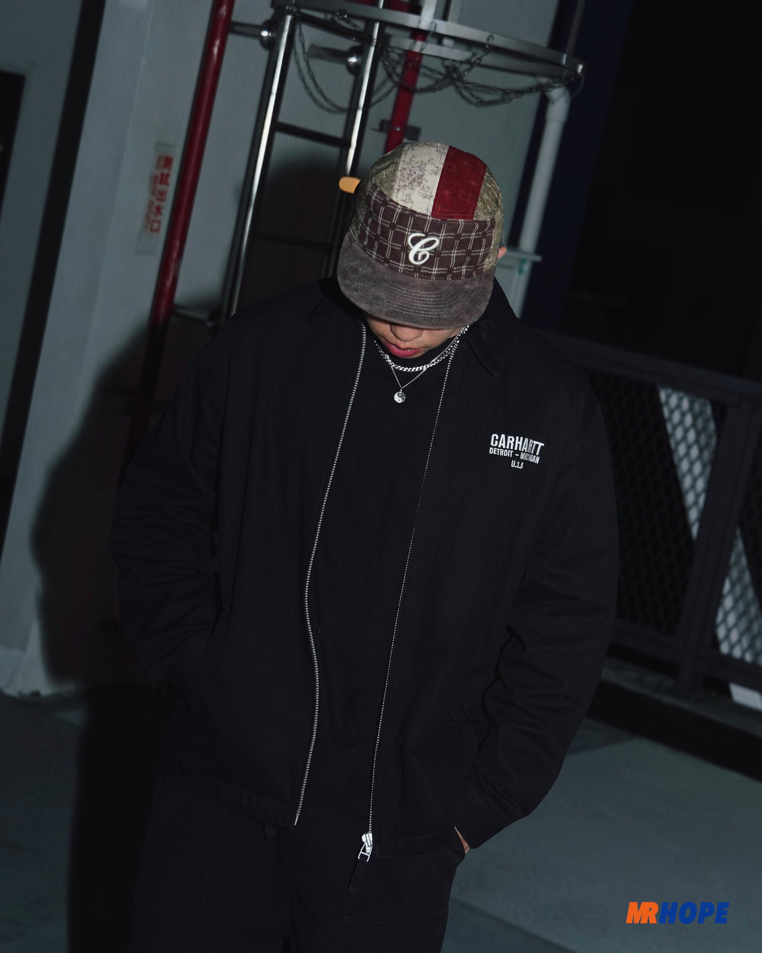 Vintage Patchwork Flat Top Baseball Cap （Pillbox Cap)