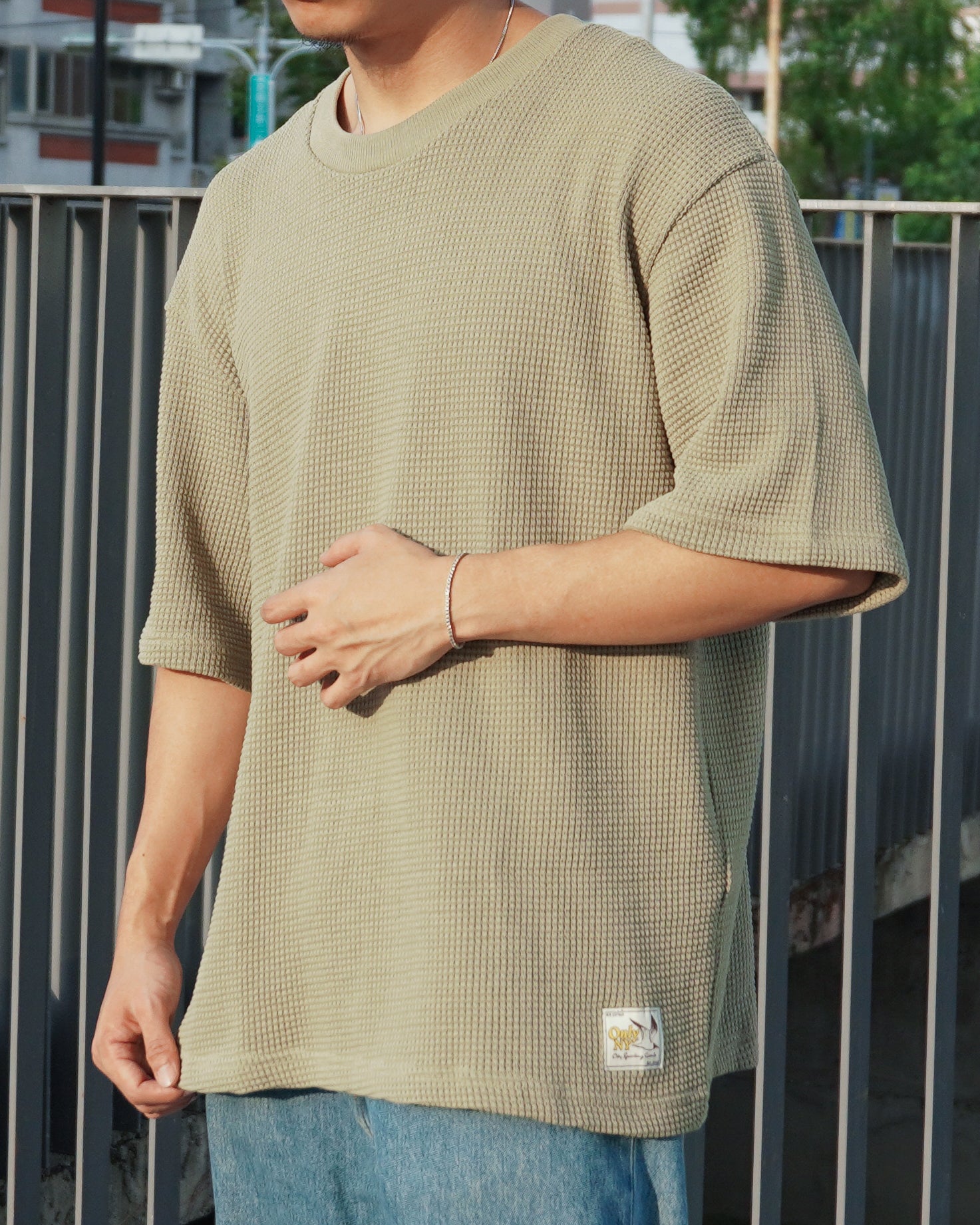 Oversized Waffle Knit Tee