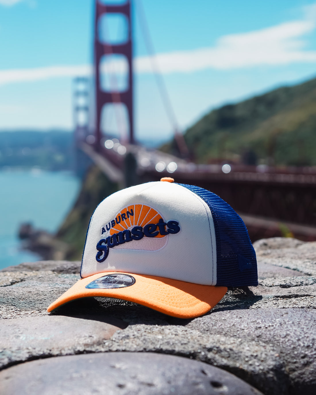 Auburn Sunsets Foam Trucker 9Forty A Frame Snapback Hat