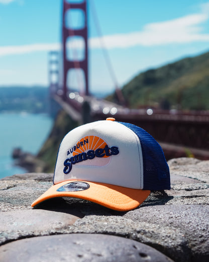 Auburn Sunsets Foam Trucker 9Forty A Frame Snapback Hat