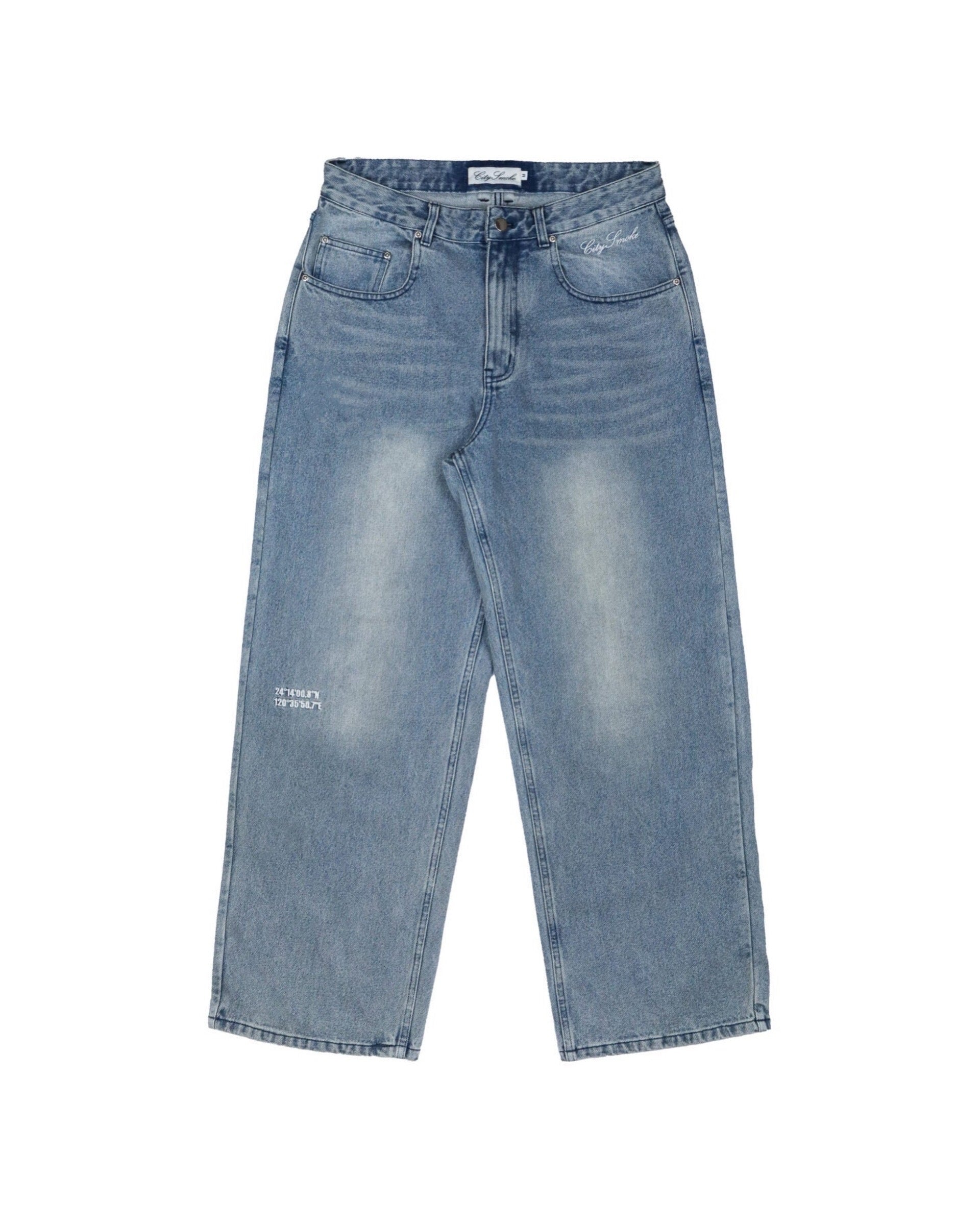 WASHED DENIM JEANS