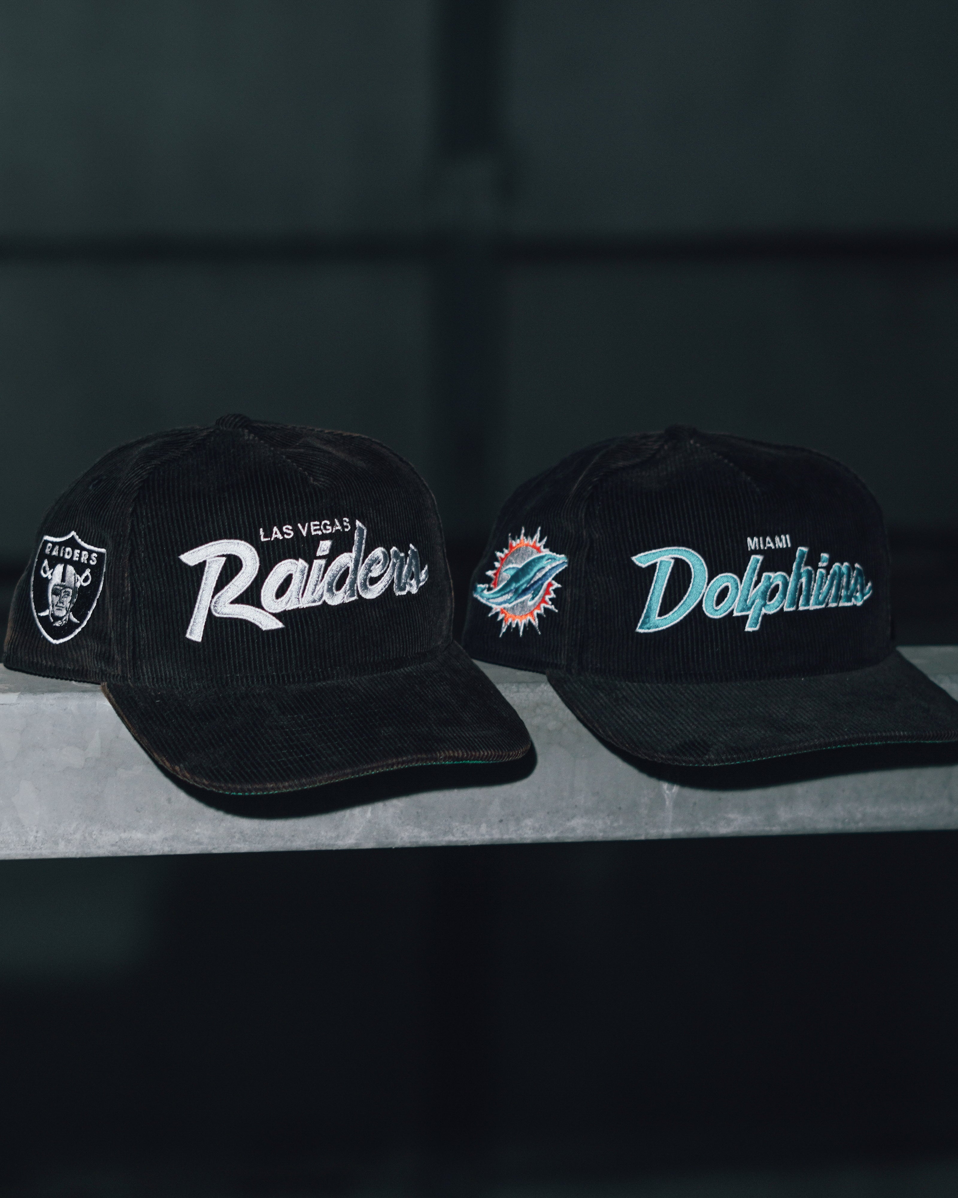 Miami Dophins &amp; Las Vegas Raiders “Wash Black” Snapback