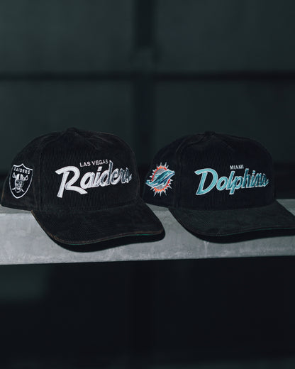 Miami Dophins &amp; Las Vegas Raiders “Wash Black” Snapback