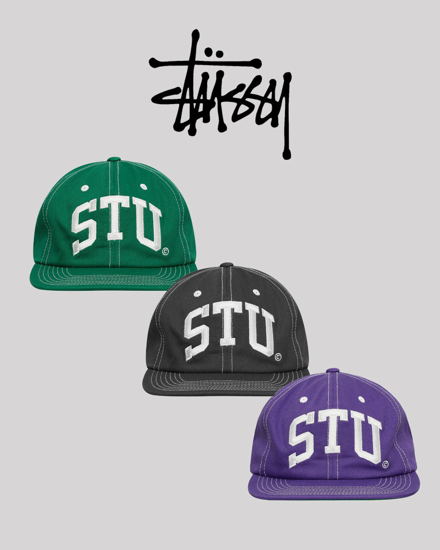 MID-DEPTH STU ARCH STRAPBACK CAP