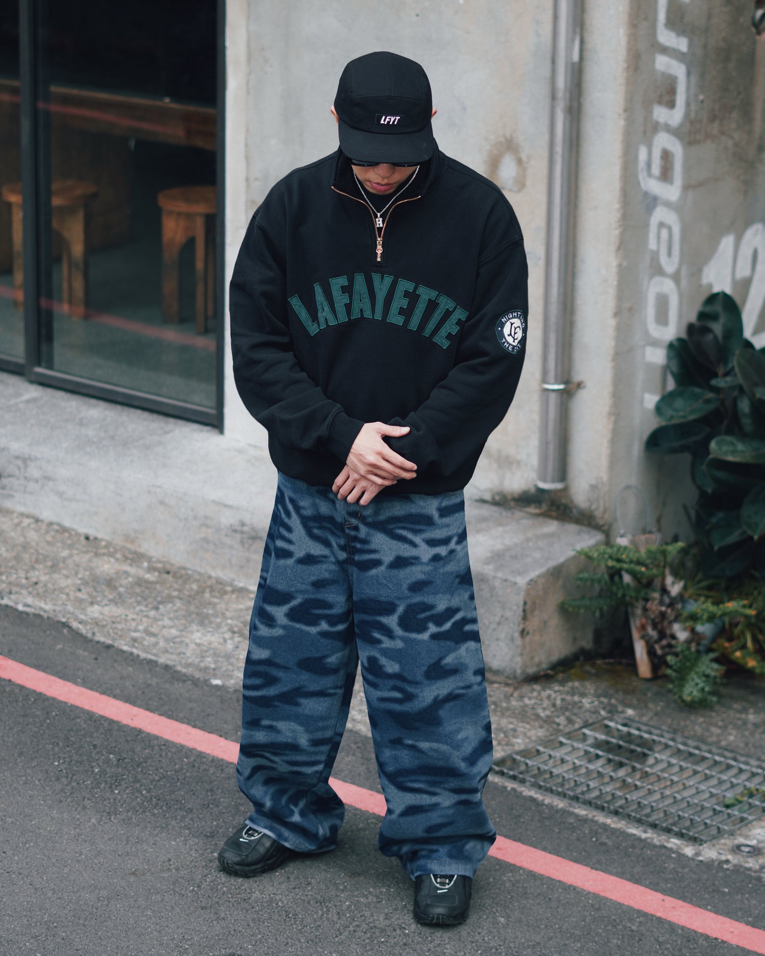 Balloon Denim Pants-CAMO