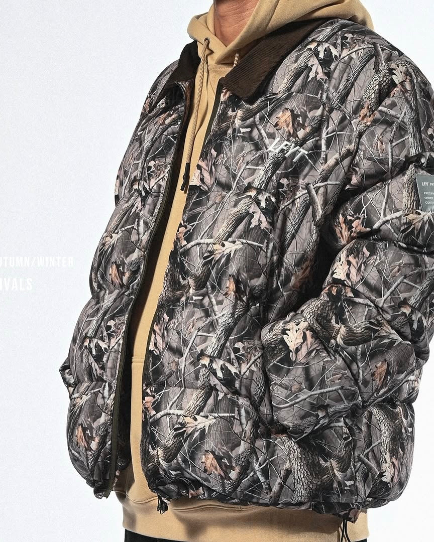 Corduroy Collar puffer Jacket