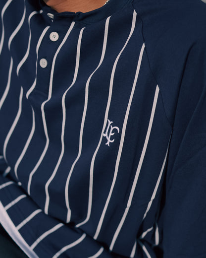 PINSTRIPE RAGLAN SLEEVE TEE
