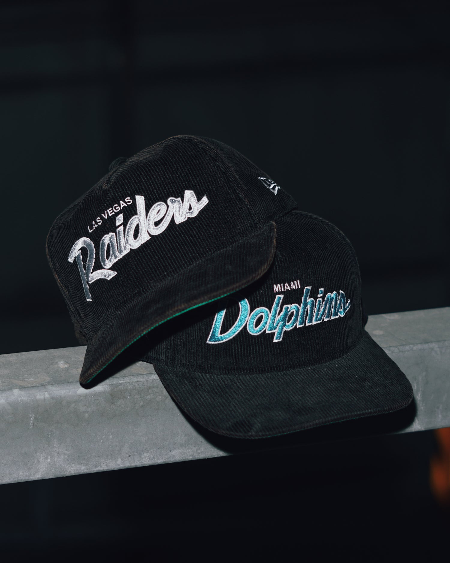 Miami Dophins &amp; Las Vegas Raiders “Wash Black” Snapback
