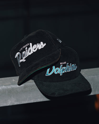 Miami Dophins &amp; Las Vegas Raiders “Wash Black” Snapback