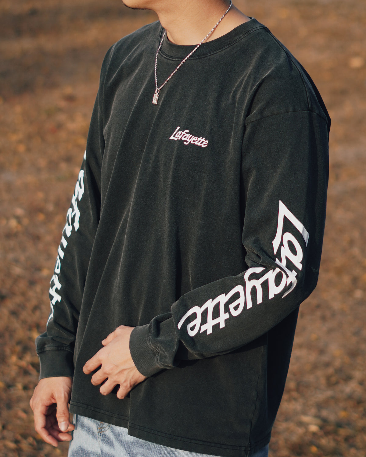 Sleeve Logo Washed L/S Tee