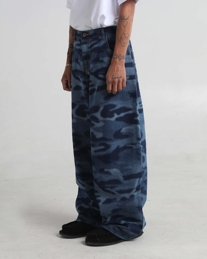 Balloon Denim Pants-CAMO