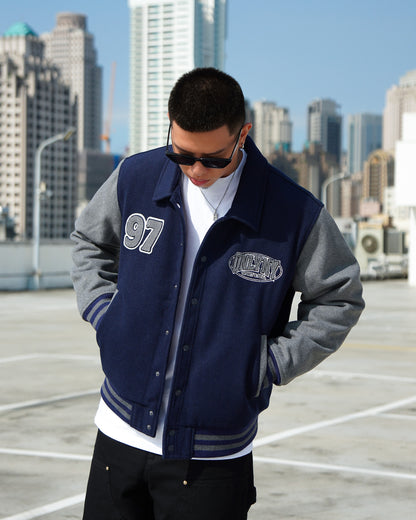 League Melton Wool Varsity Jacket