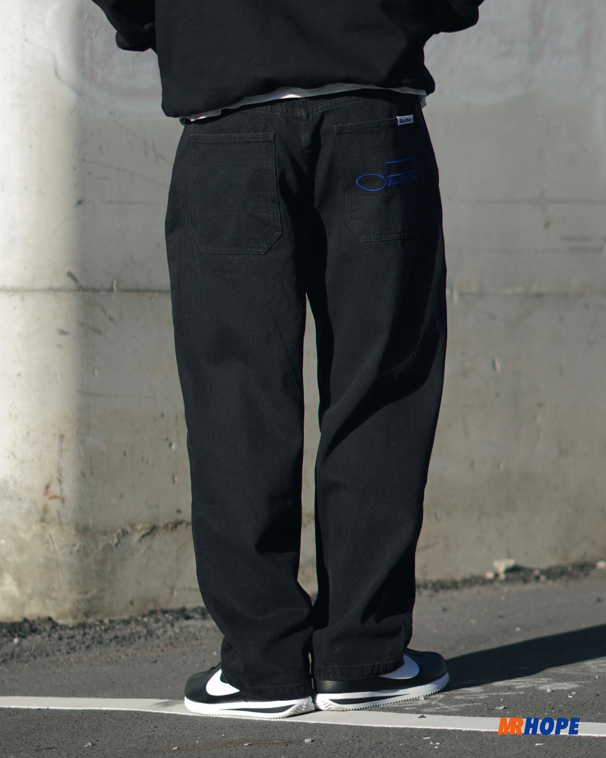 Pleated Denim Jeans